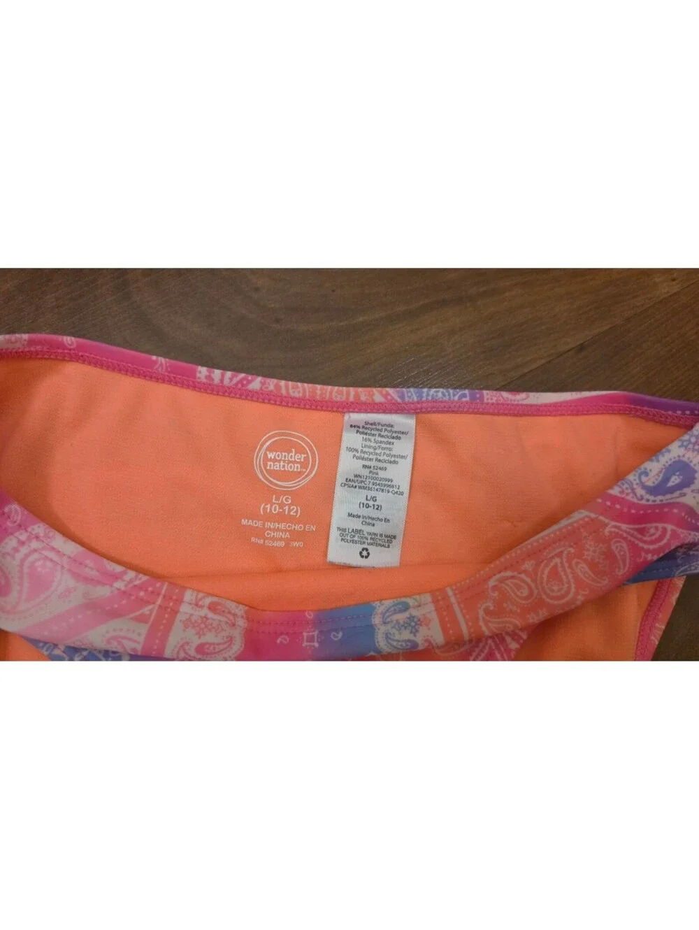 GUC Wondernation 2pc Tankini Swimsuit, Large 10/12, #111
